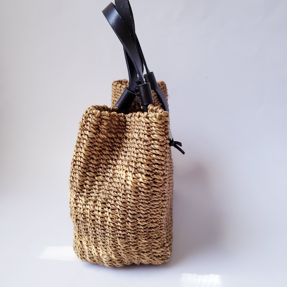 Vintage Straw Tan Mini Handbag - Picture 4 of 15